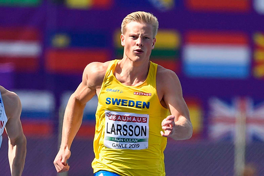 Henrik Larsson of, Sweden. , . ahead of men's 100 meter semifinal during  day 2 of the 2023 World Athletics Championships on August 20, 2023 in  Budapest. Photo: Vegard Grøtt/BILDBYRÅN/kod VG/JM0517 bbeng
